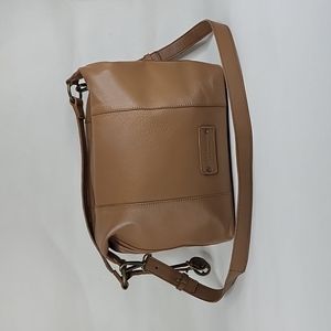 Lucky Brand Leather Shoulder bag with Crossbody Strap - Zip top